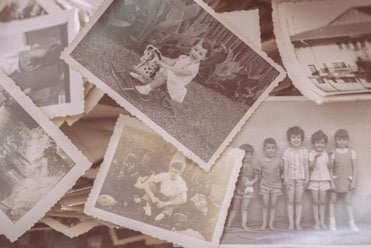 A collage of vintage photos