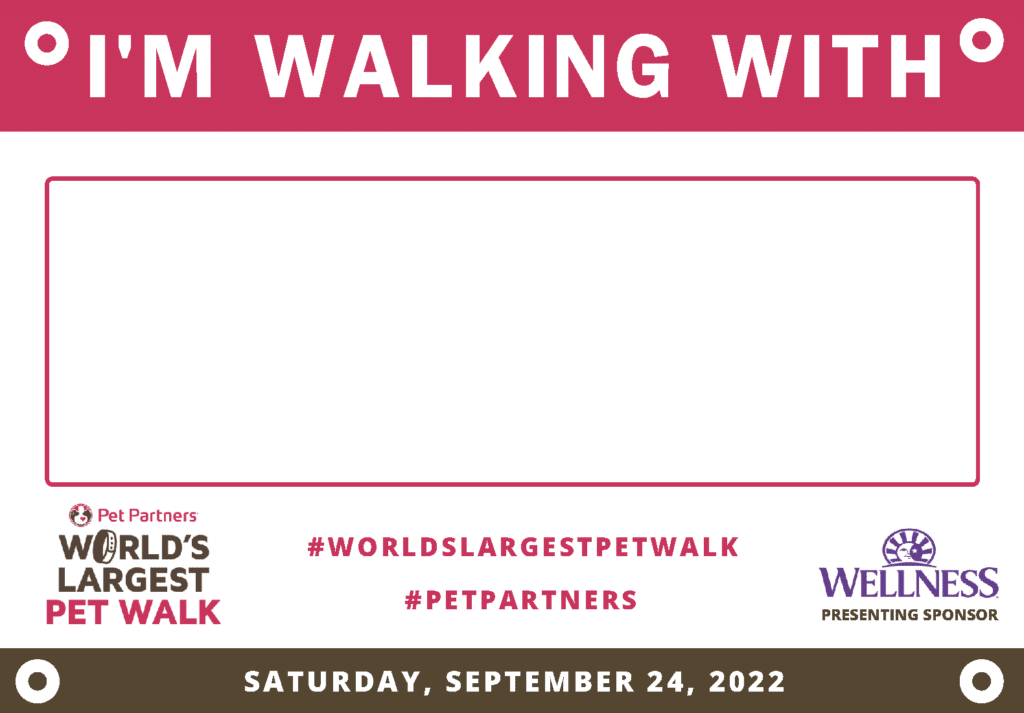 A walker bib for the 5th Annual Worl'ds Largest Pet Walk presented by Wellness Pet Company