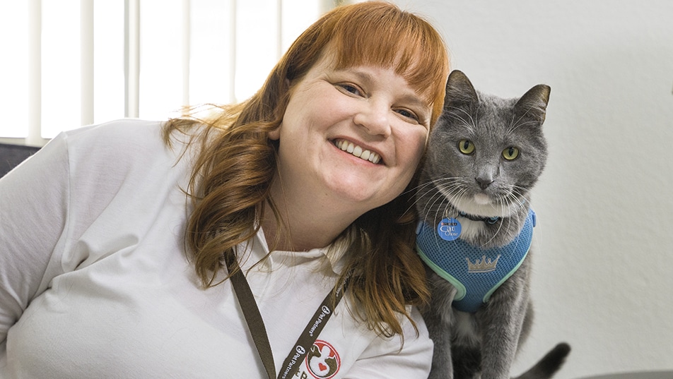 A Pet Partners therapy cat team.